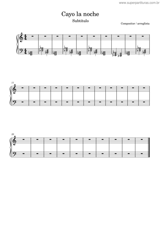 Partitura da música Cayo La Noche