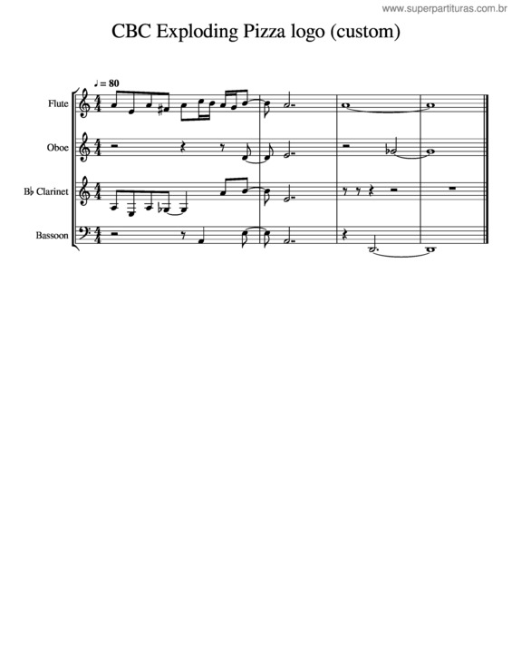 Partitura da música Cbc Exploding Pizza Logo Custom