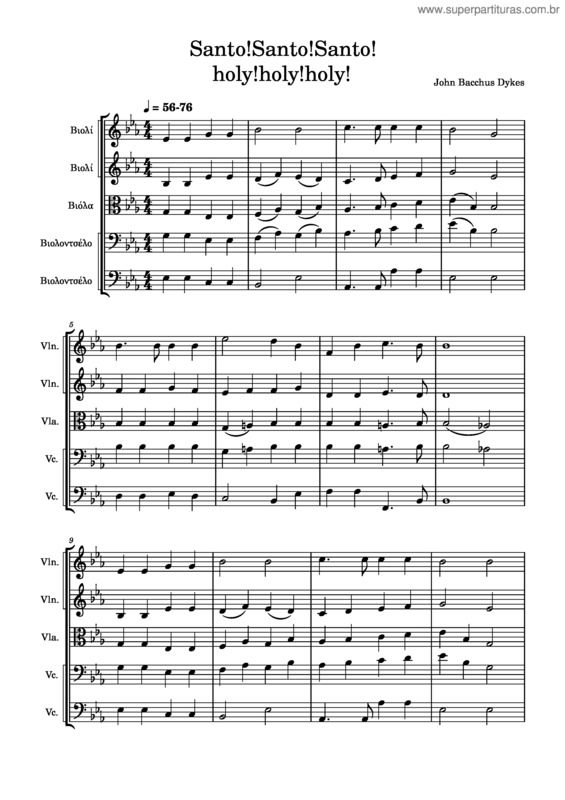 Partitura da música Ccb Hinos – Ccb Hinos Santo!Santo!Santo!