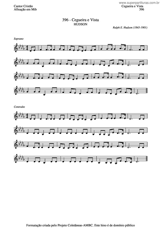 Partitura da música Cegueira E Vista v.4