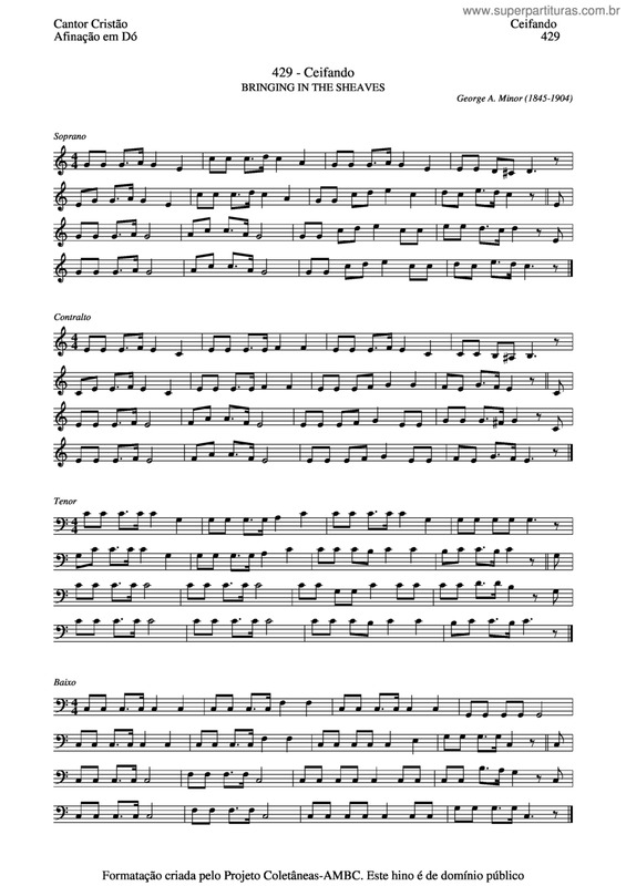 Partitura da música Ceifando v.2