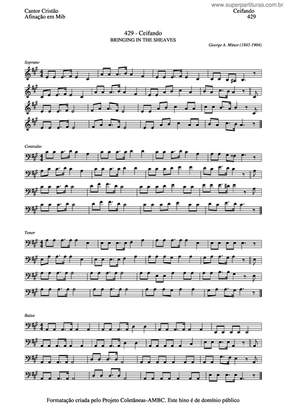 Partitura da música Ceifando v.4