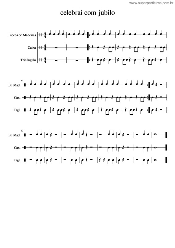 Partitura da música Celebrai Com Jubilo v.3