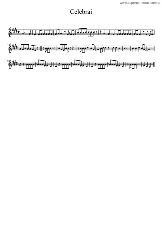 Partitura da música Celebrai v.2