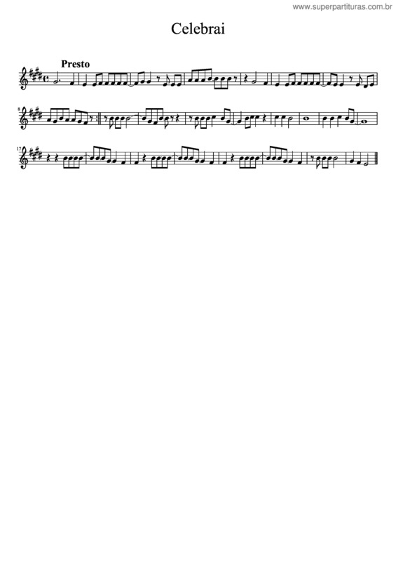 Partitura da música Celebrai v.3