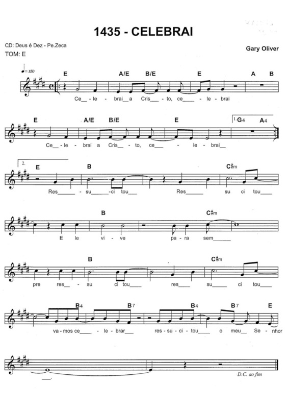 Partitura da música Celebrai