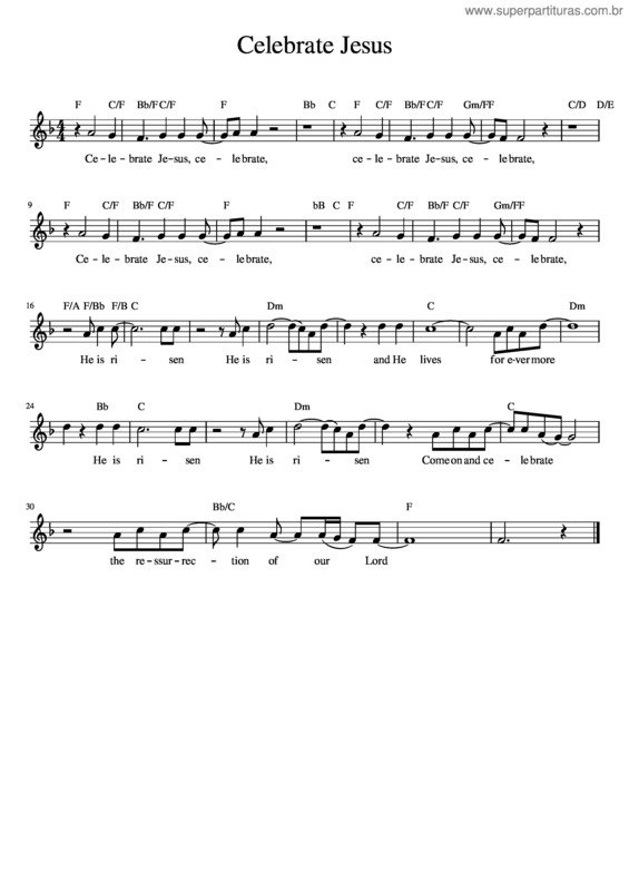 Partitura da música Celebrate Jesus