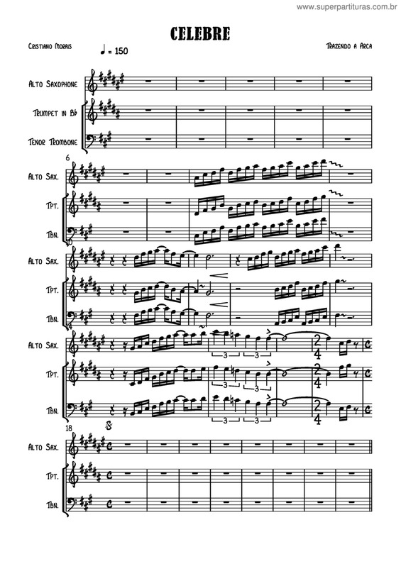 Partitura da música Celebre