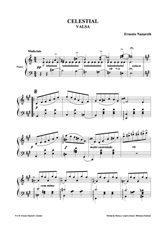 Partitura da música Celestial v.6