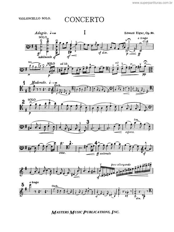 Partitura da música Cello Concerto v.3