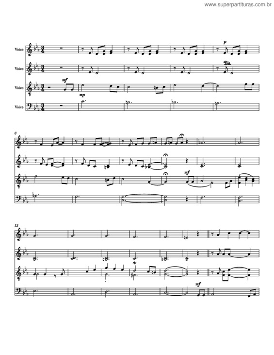 Partitura da música Cenizas Al Viento Arreglo – Comp. José Amorales Arr.Andrés Páez G