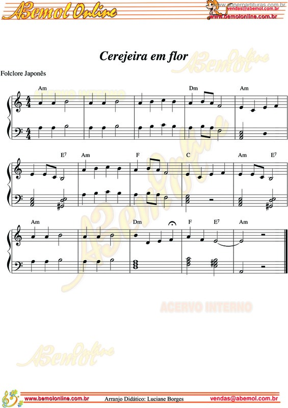 Partitura da música Cerejeira Em Flor v.2