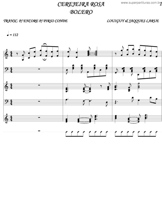 Partitura da música Cerejeira Rosa v.2