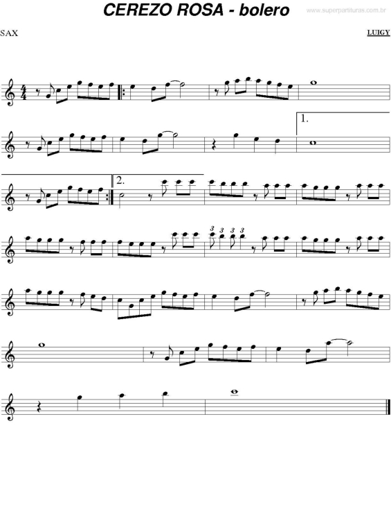 Partitura da música Cerezo Rosa