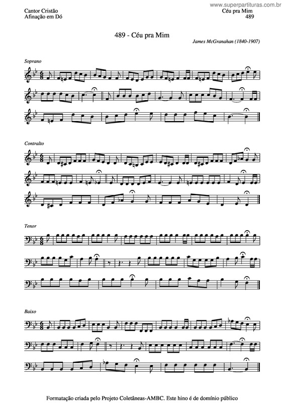 Partitura da música Céu Pra Mim v.2