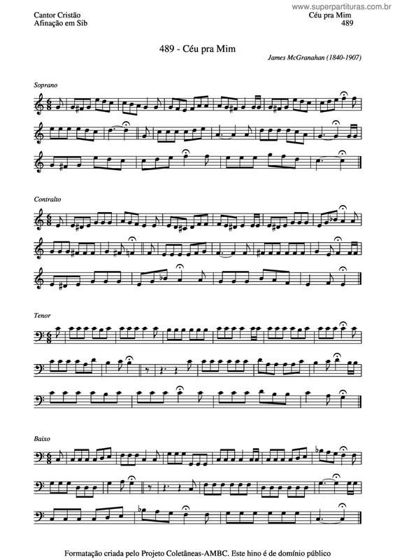 Partitura da música Céu Pra Mim v.3