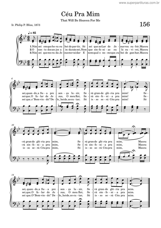 Partitura da música Céu Pra Mim v.5