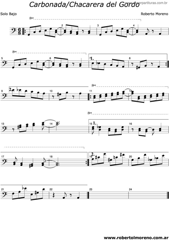 Partitura da música Chacarera Del Gordo