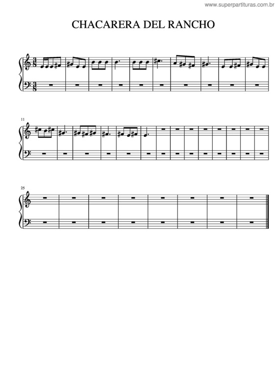 Partitura da música Chacarera Del Rancho v.3