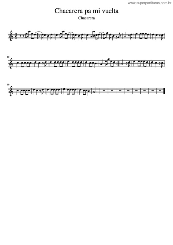 Partitura da música Chacarera Pa Mi Vuelta De Los Manseros