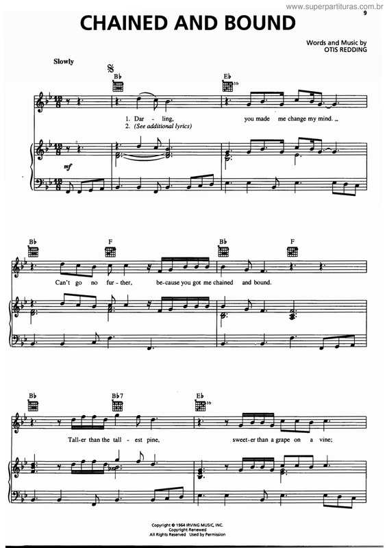 Partitura da música Chained and bound