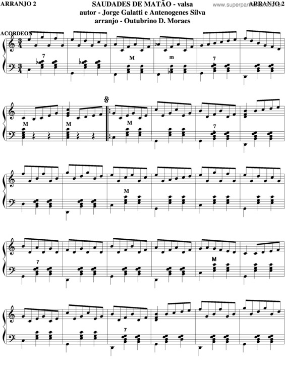 Partitura da música Chalana v.8