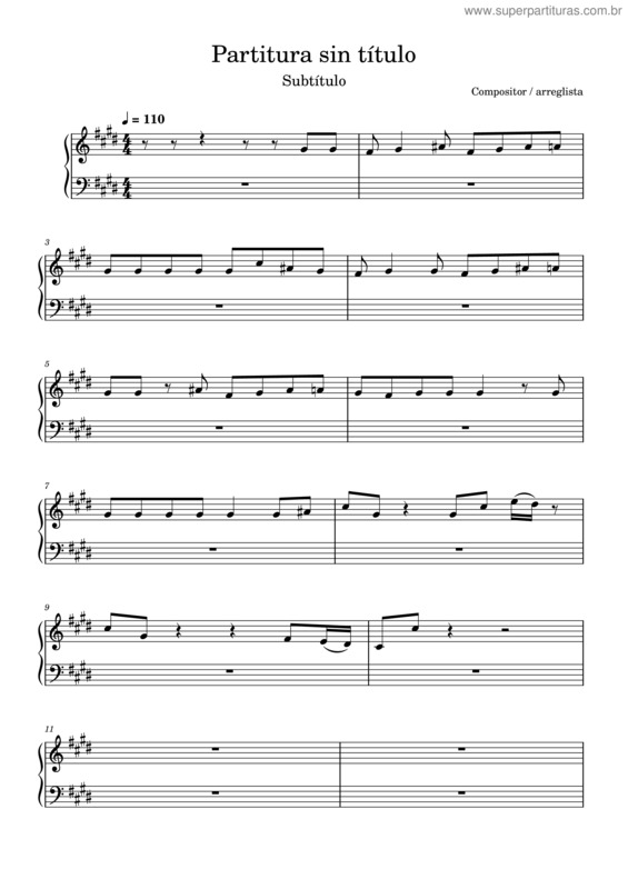 Partitura da música Chamachama Hindi Tristes Diamonds