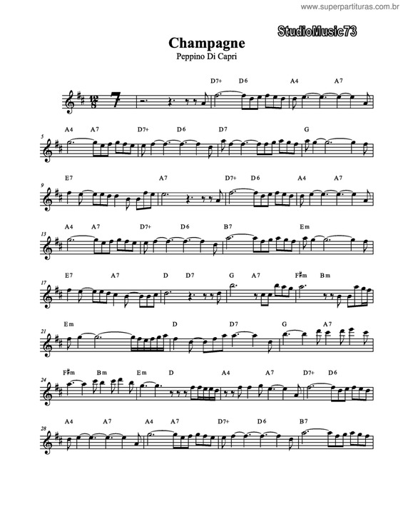 Partitura da música Champagne v.2