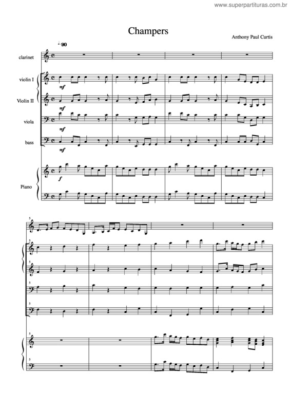 Partitura da música Champers (Champagne)