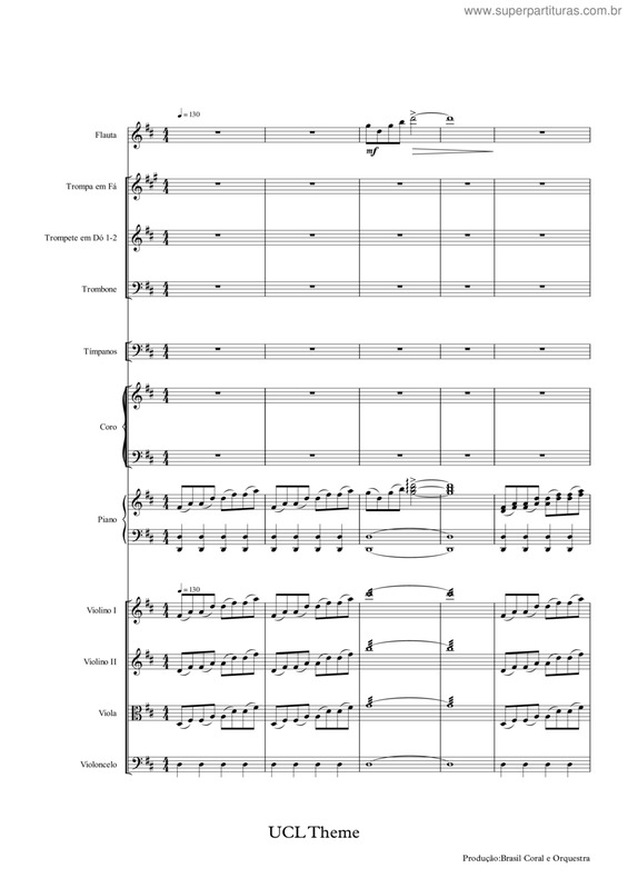 Partitura da música Champions League Theme v.2