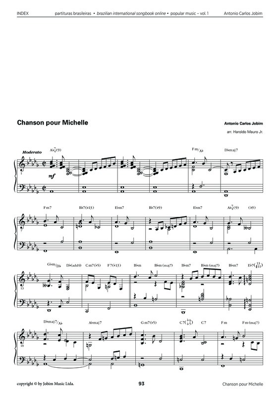 Partitura da música Chanson Pour Michelle