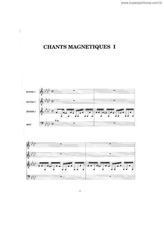 Partitura da música Chants Magnetiques I