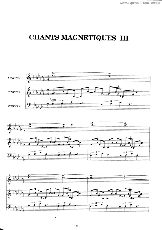 Partitura da música Chants Magnetiques III