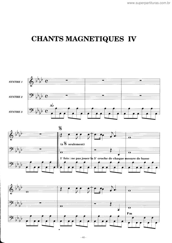 Partitura da música Chants Magnetiques IV