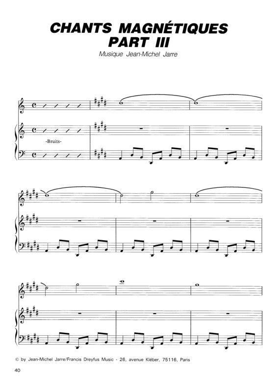 Partitura da música Chants Magnétiques Part III