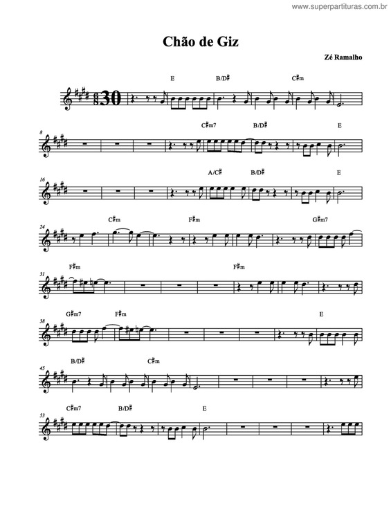 Partitura da música Chão De Giz