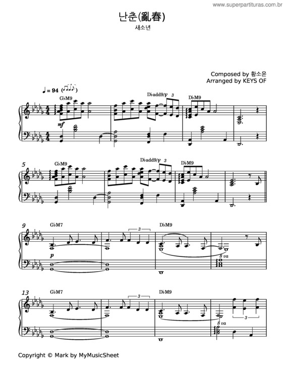 Partitura da música Chaotic Spring – Se So Neon