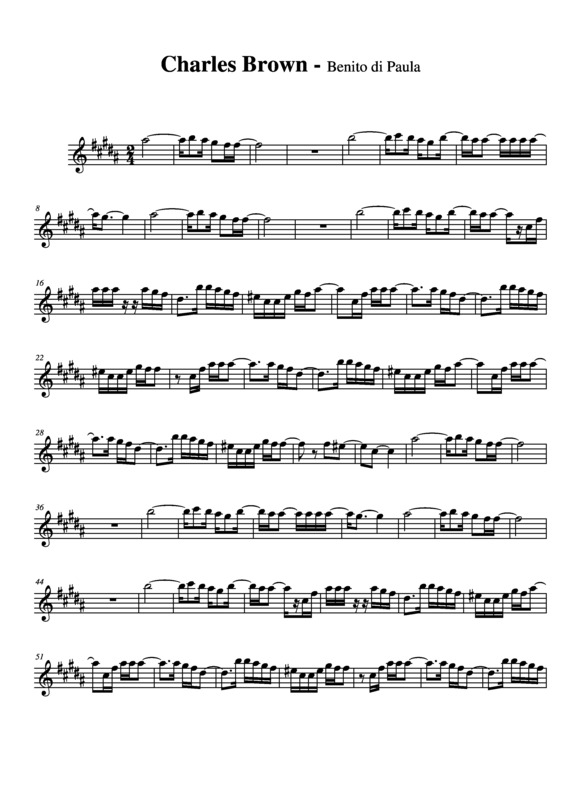 Partitura da música Char