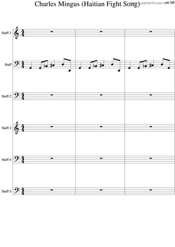Partitura da música Charles Mingus