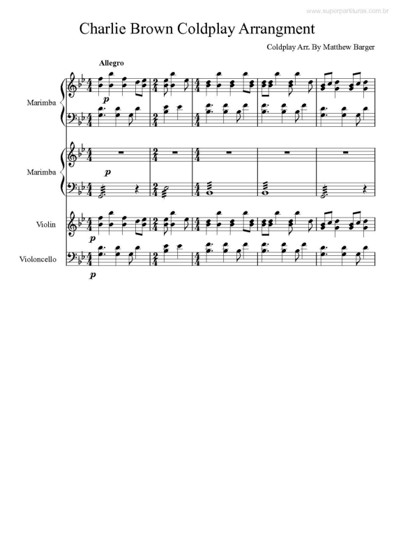 Partitura da música Charlie Brown v.3