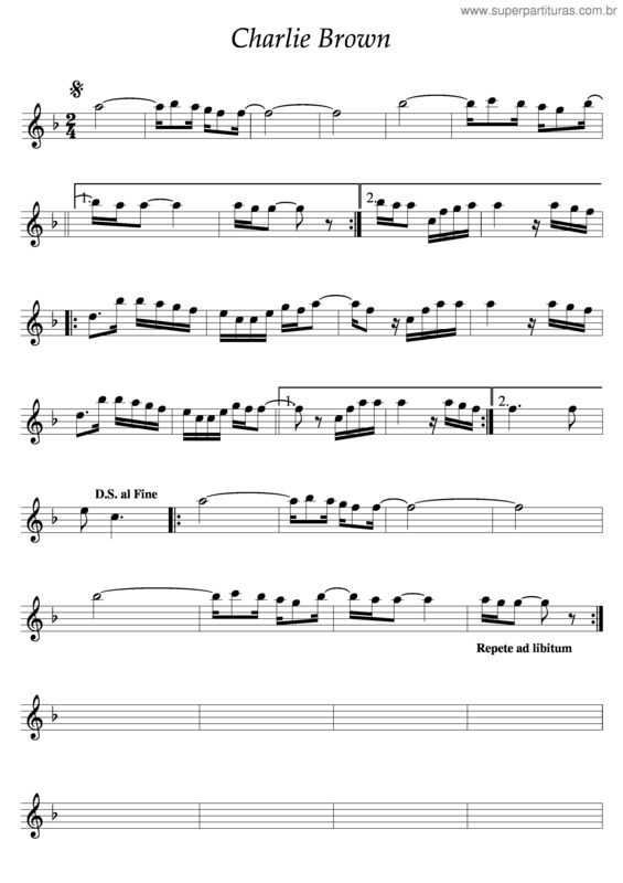 Partitura da música Charlie Brown v.5
