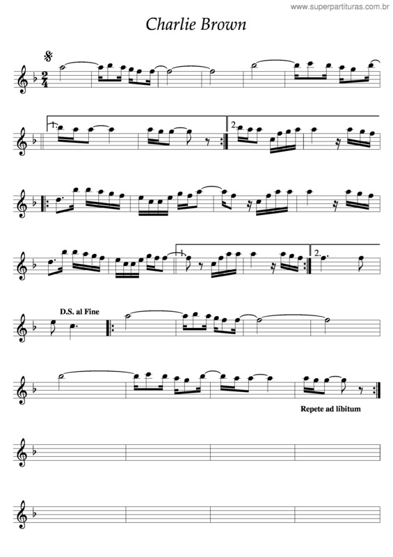 Partitura da música Charlie Brown v.5