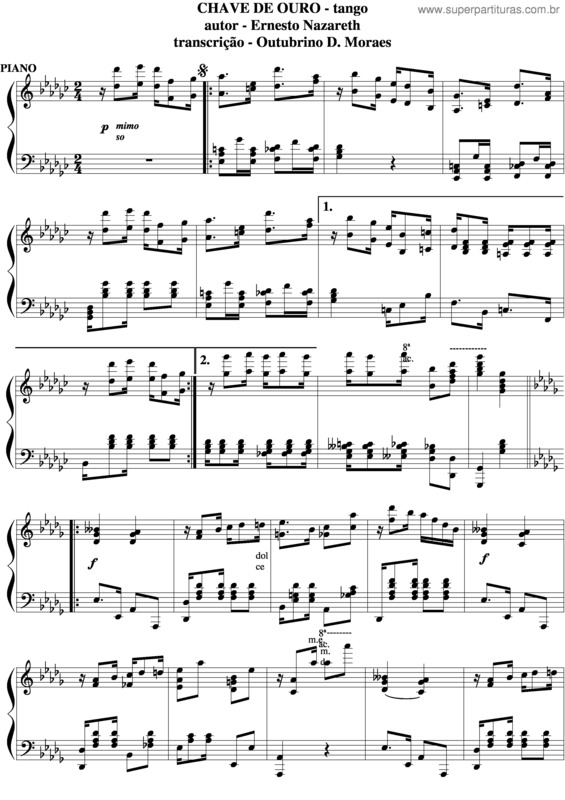 Partitura da música Chave De Ouro v.3