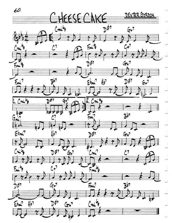 Partitura da música Cheesecake v.6