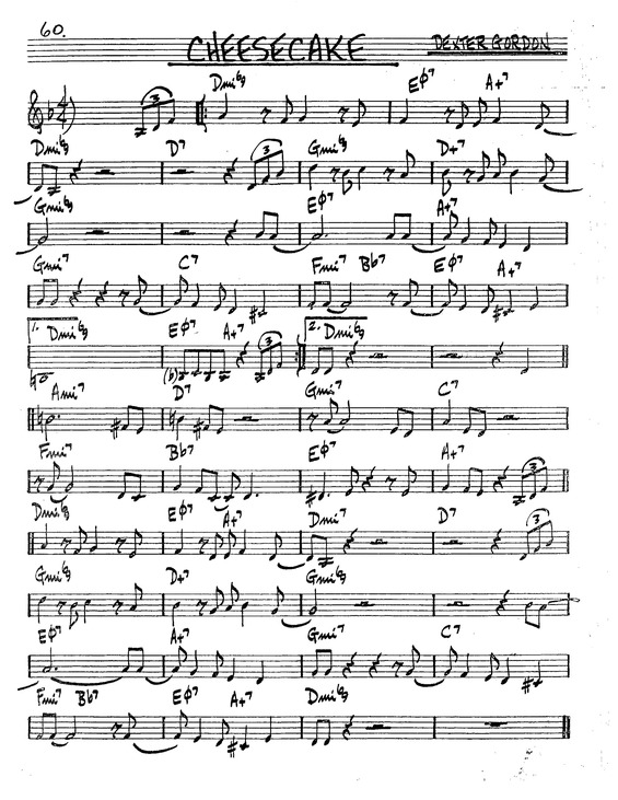 Partitura da música Cheesecake v.8