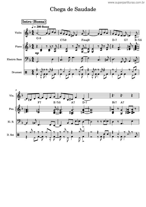 Partitura da música Chega De Saudade 4  With Coda?