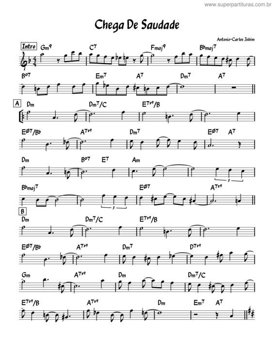 Partitura da música Chega De Saudade v.101