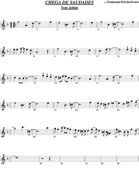 Partitura da música Chega De Saudade v.13