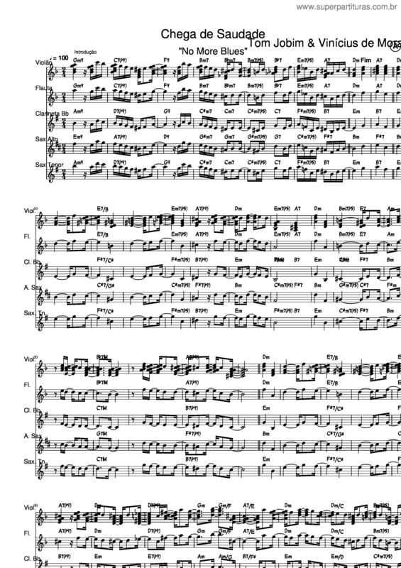 Partitura da música Chega De Saudade v.32