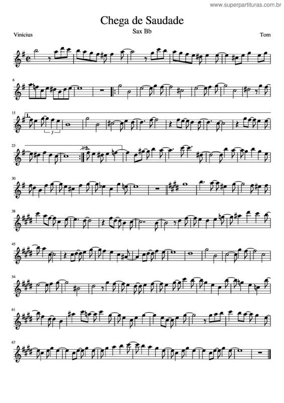 Partitura da música Chega De Saudade v.35